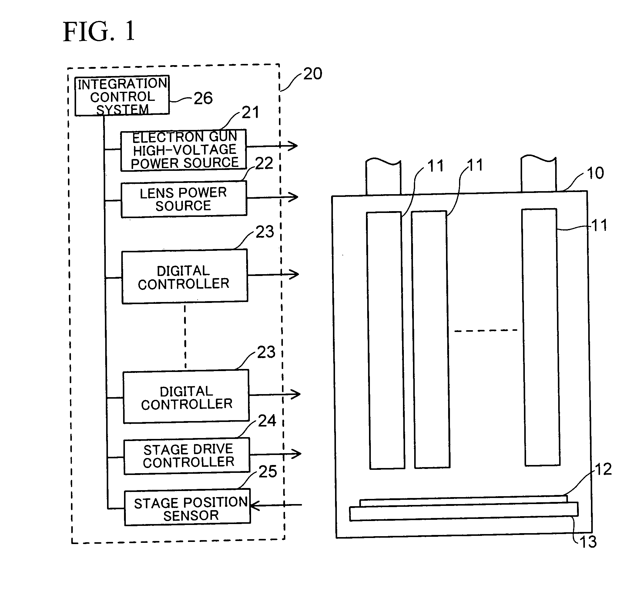 Multi-column electron beam lithography apparatus and electron beam trajectory adjustment method for the same