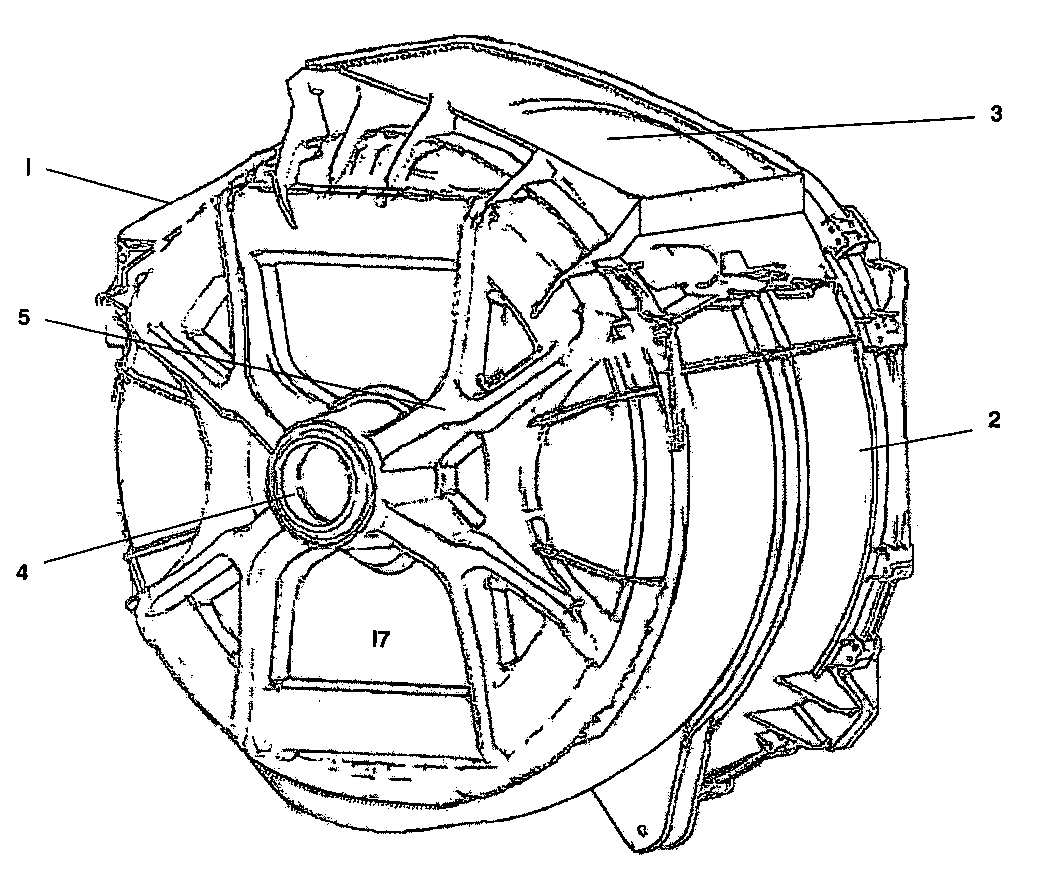 Aggregate for a washing machine with a plastic sudsing container