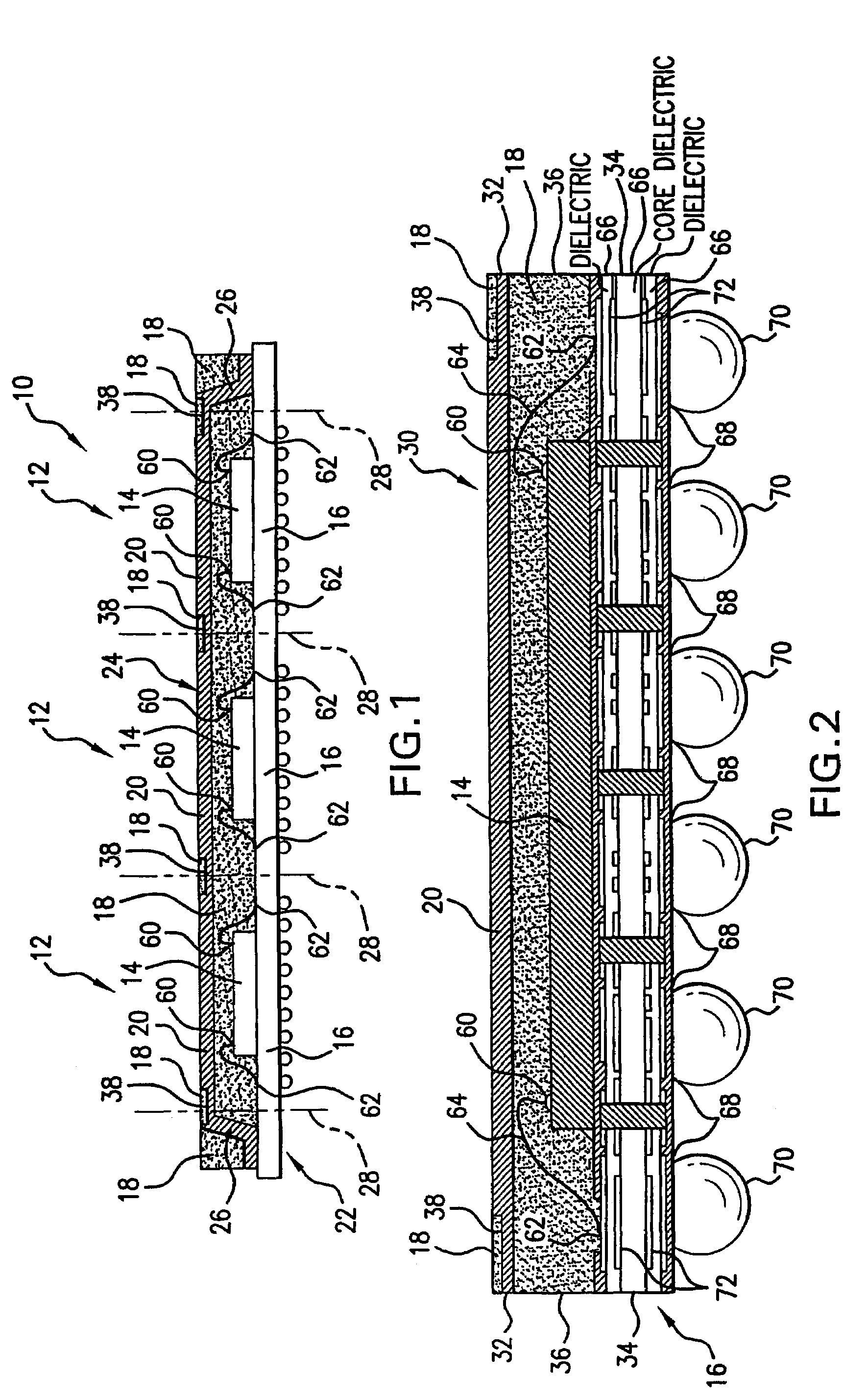 Thermal enhanced package for block mold assembly