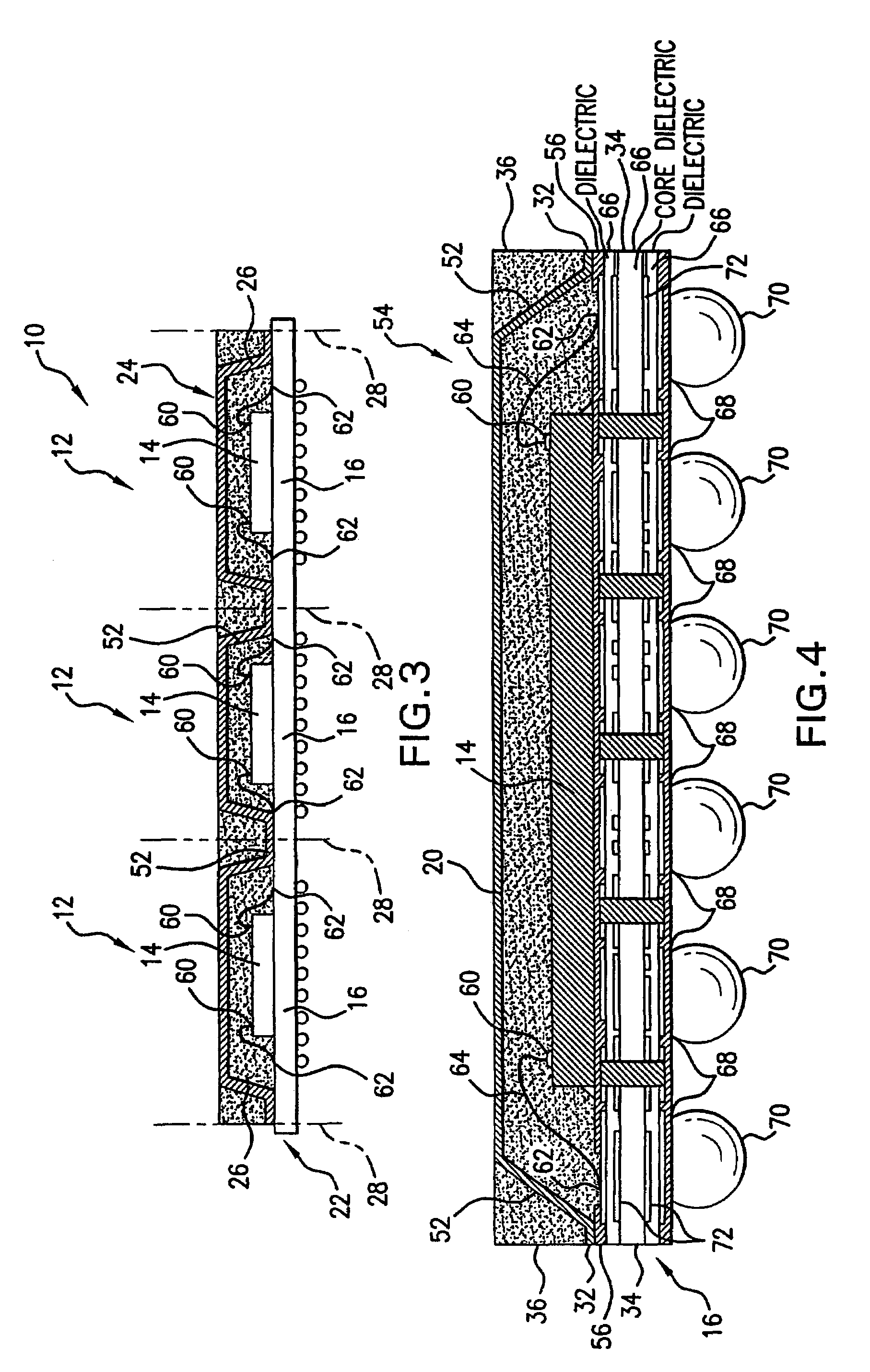 Thermal enhanced package for block mold assembly