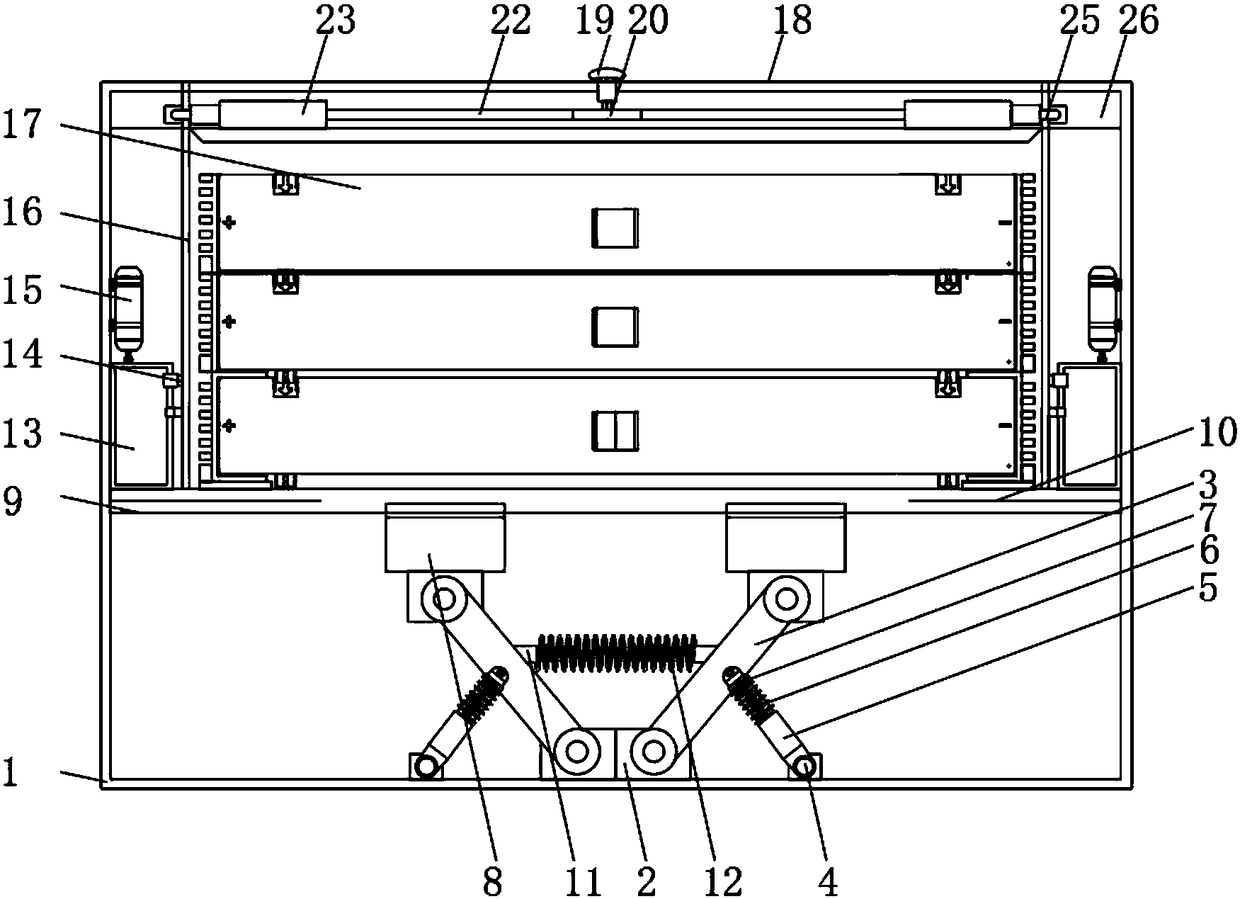 Battery sealing and cooling device for electric fire truck