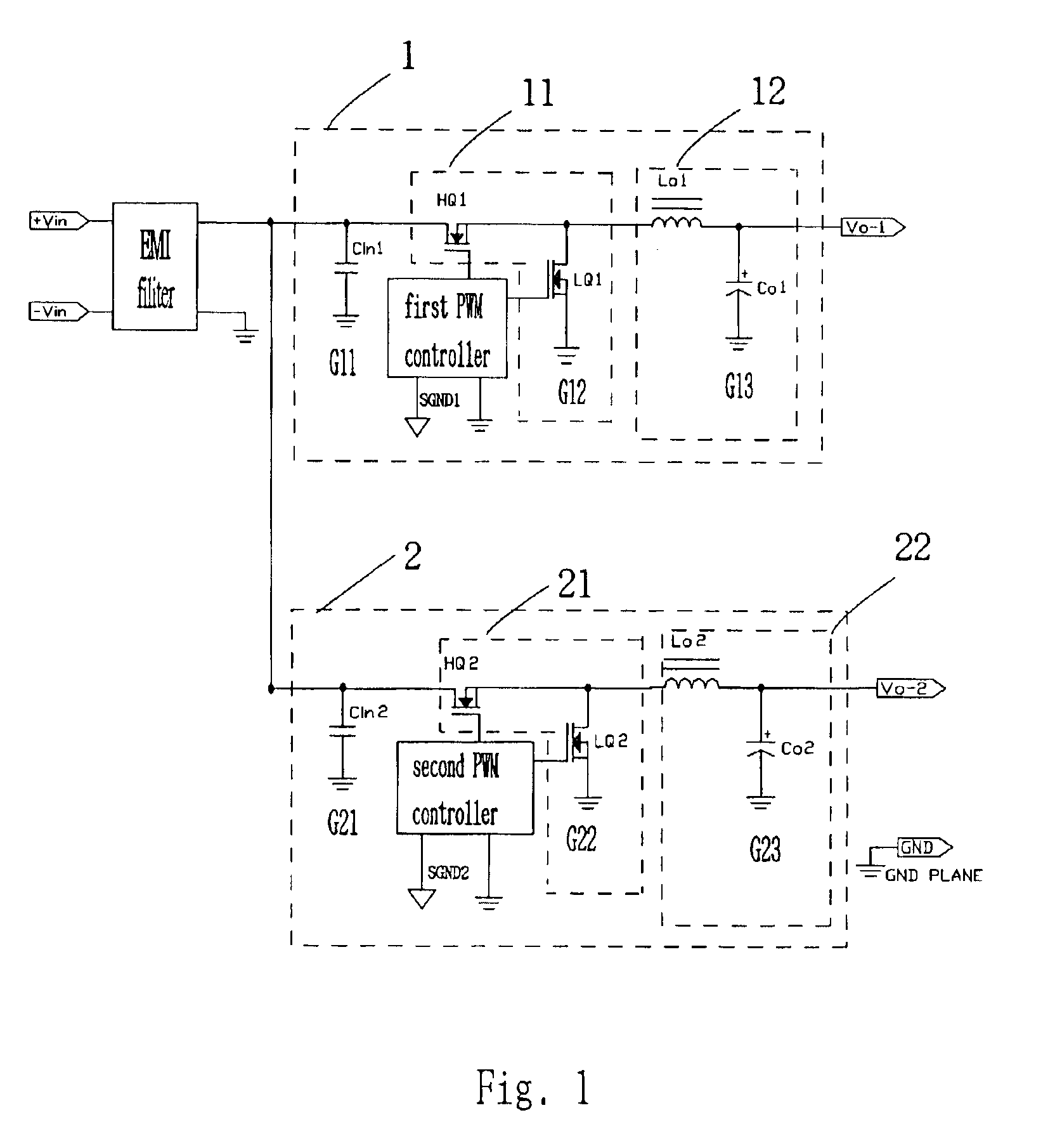 Method for eliminating noise interference and acoustic noise by printed circuit board ground plane layout