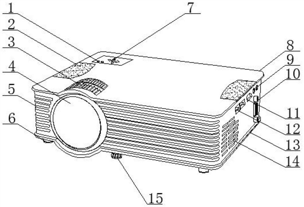 A cad simulation teaching demonstration projection device