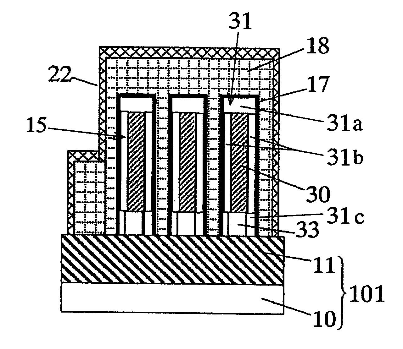 Strained channel finFET device