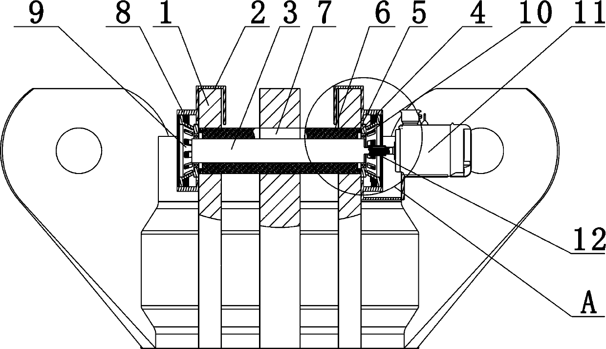 Hinge beam ear hole repair grinding device