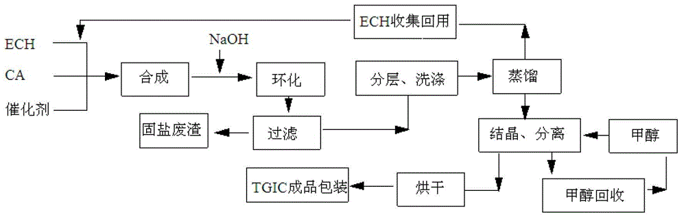 Treatment system for solid salt waste in triglycidyl isocyanurate production