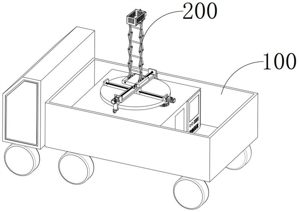 All-round lifting electric emergency repairing manned device