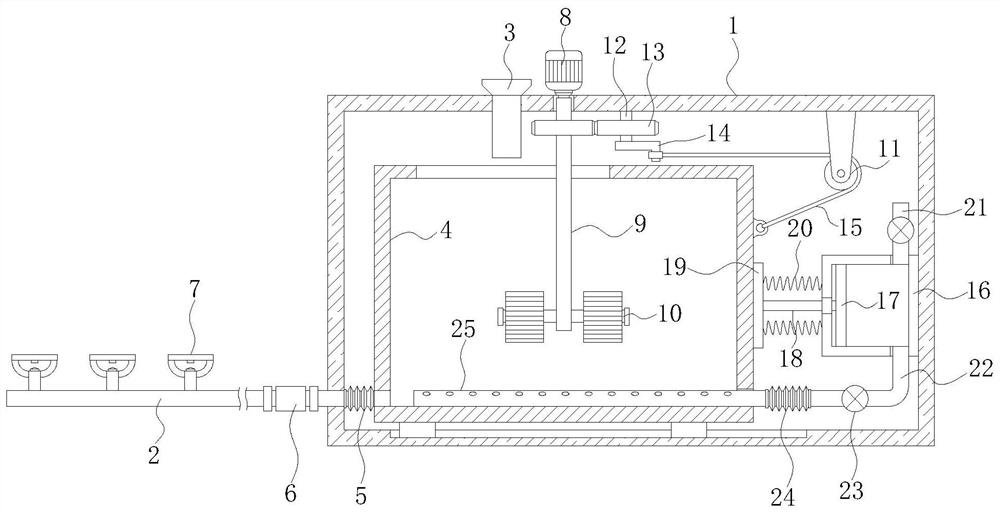 Fixed greenhouse vegetable insecticide spraying device