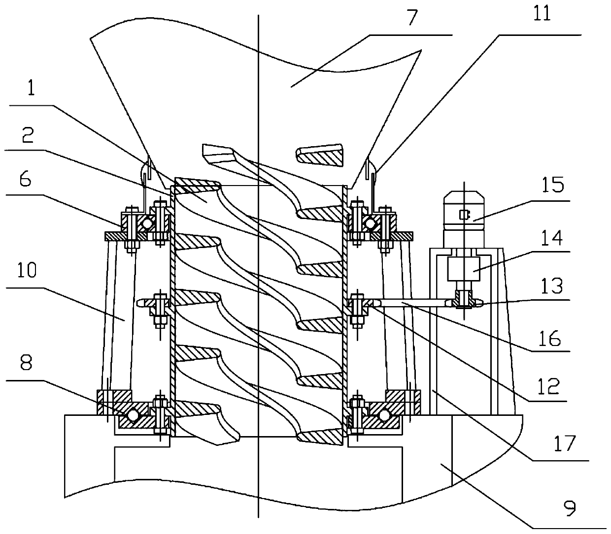 Material pressurizing device