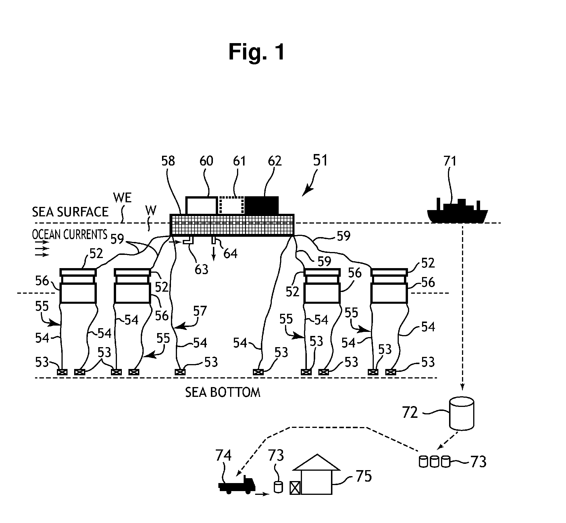 Hydrogen energy supply system using ocean current power generation