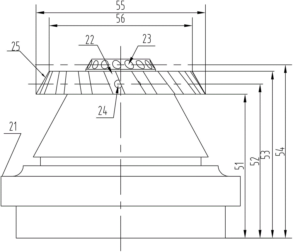 Unit nozzle for organizing combustion of large flow medium and low calorific value fuel