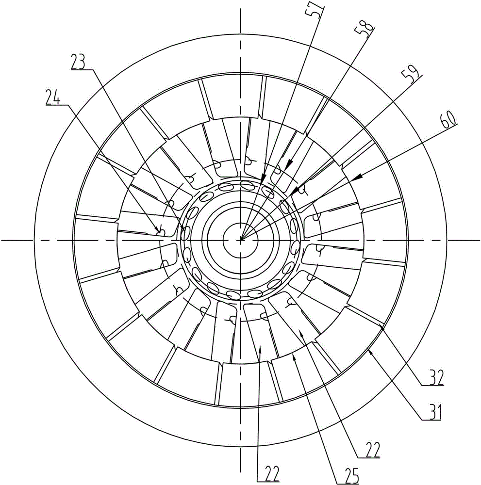 Unit nozzle for organizing combustion of large flow medium and low calorific value fuel