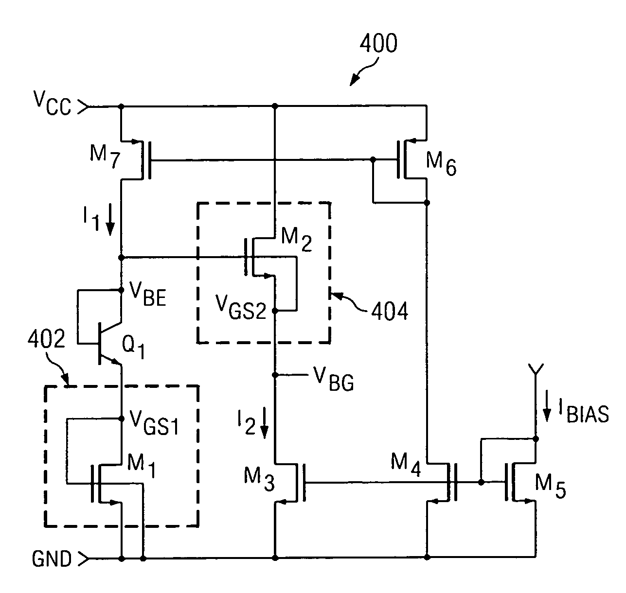 Bandgap reference circuit for ultra-low current applications