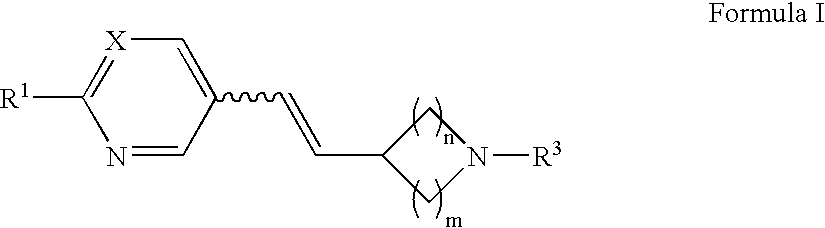 Arylvinylazacycloalkane compounds and methods of preparation and use thereof