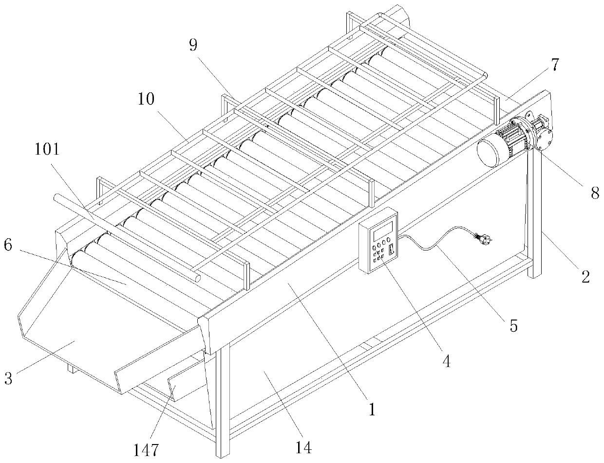 Conveying type washing device for traditional Chinese medicinal material processing