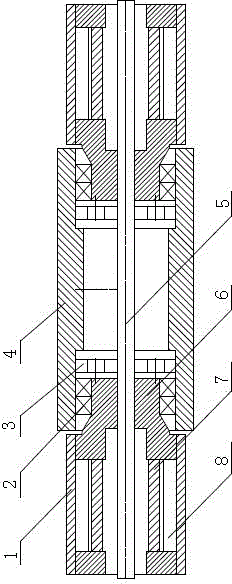 External permanent magnet motor direct-driven roller structure of rubber refiner