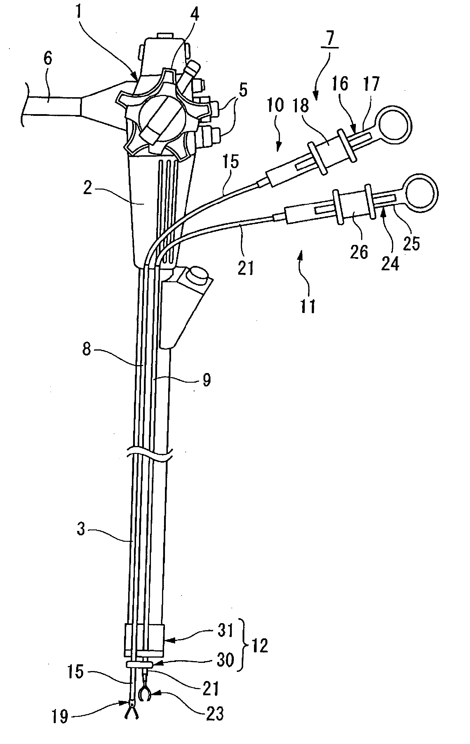 Endoscopic treatment instrument, endoscopic treatment system and supporting adaptor