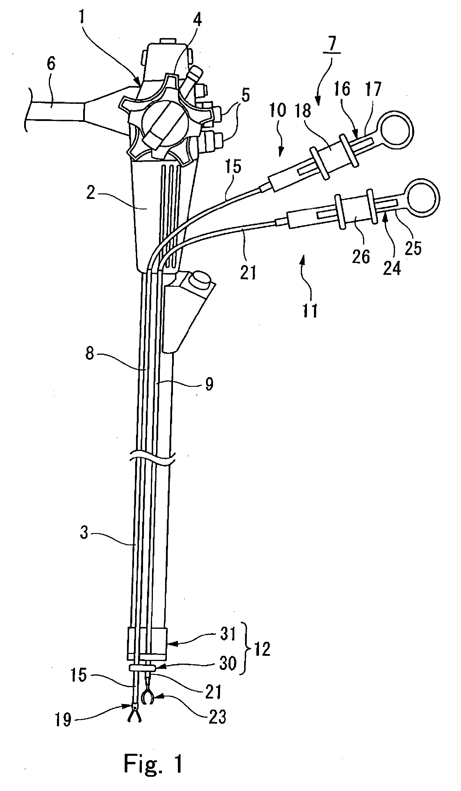 Endoscopic treatment instrument, endoscopic treatment system and supporting adaptor