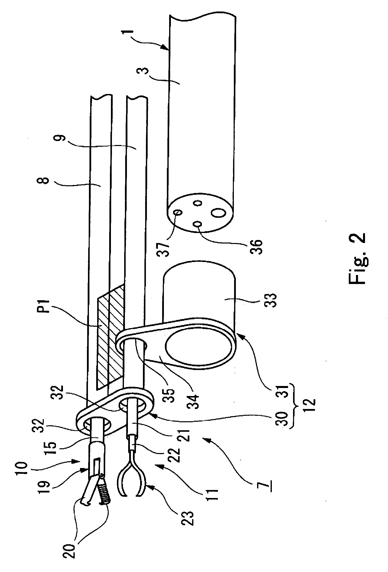 Endoscopic treatment instrument, endoscopic treatment system and supporting adaptor