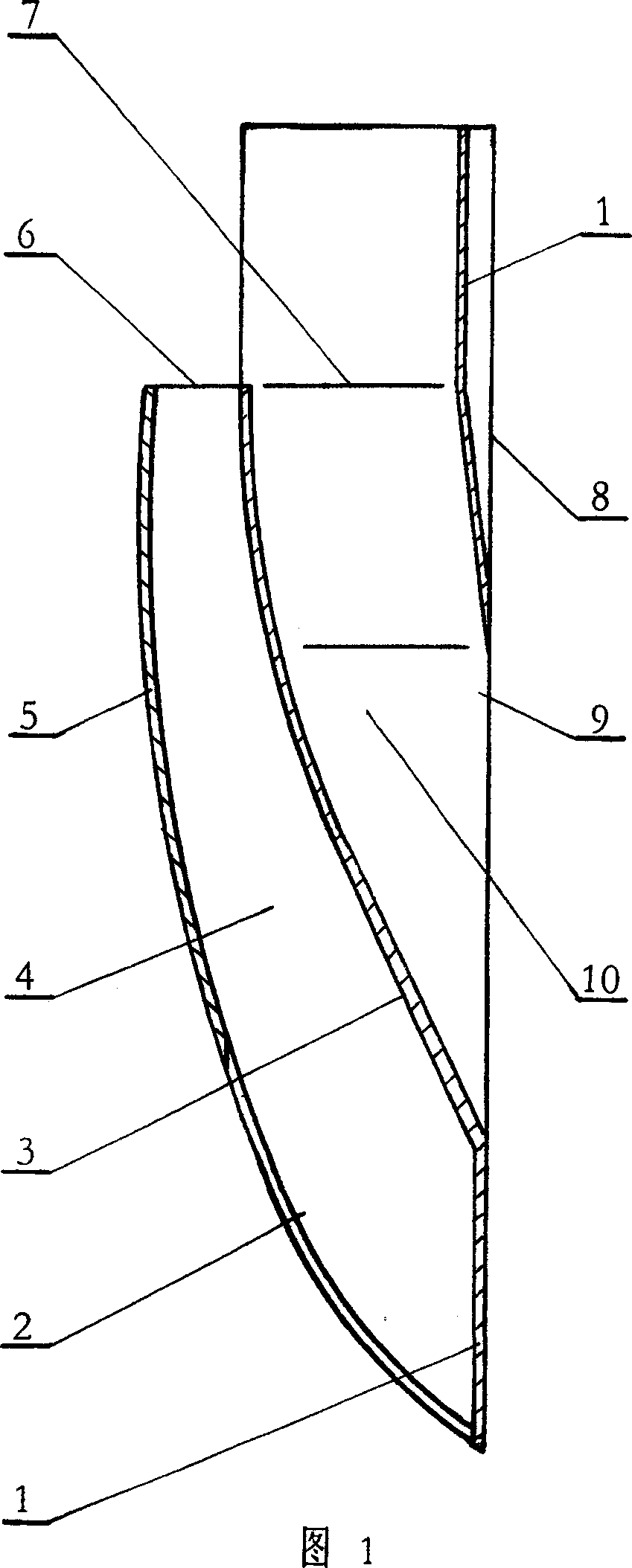 Antiback component of exhaust duct