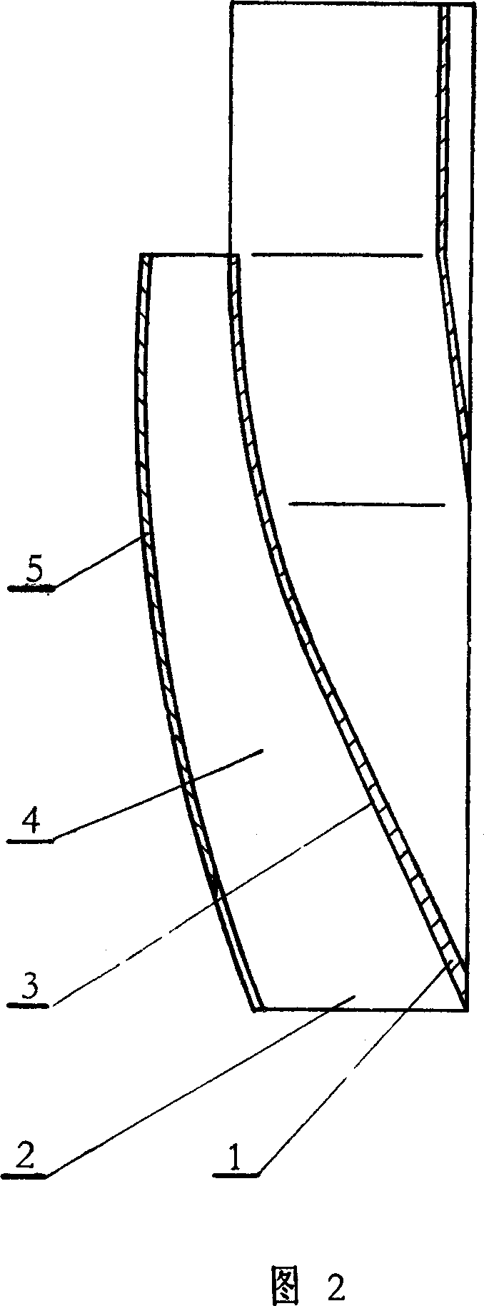 Antiback component of exhaust duct