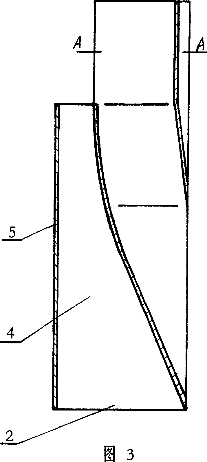 Antiback component of exhaust duct