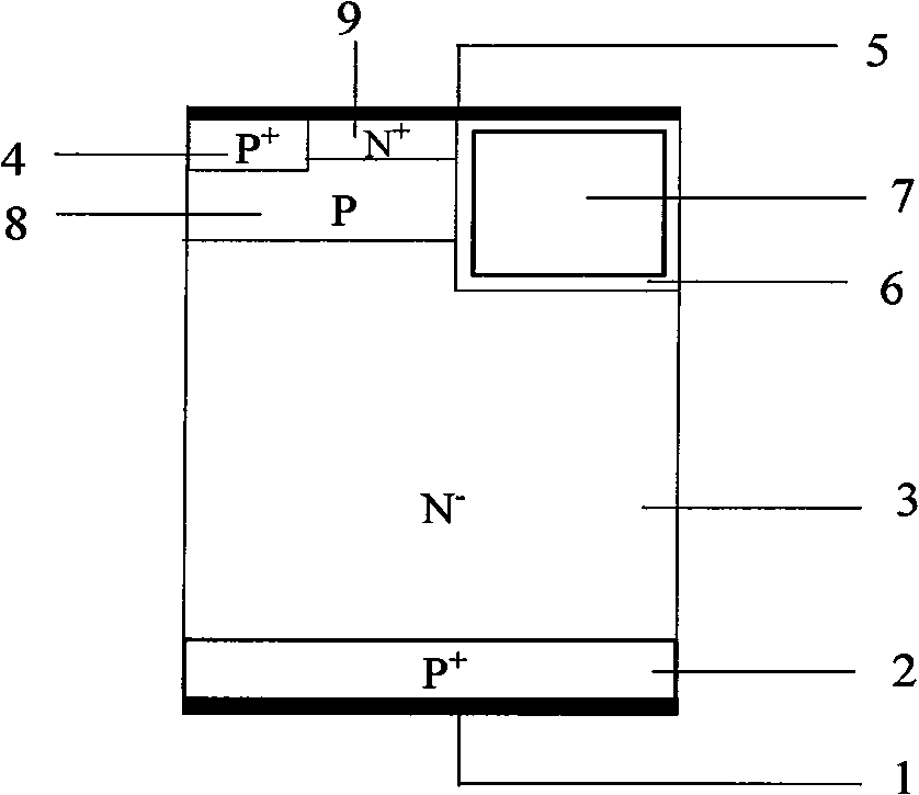 Thyristor controlled by accumulation layer