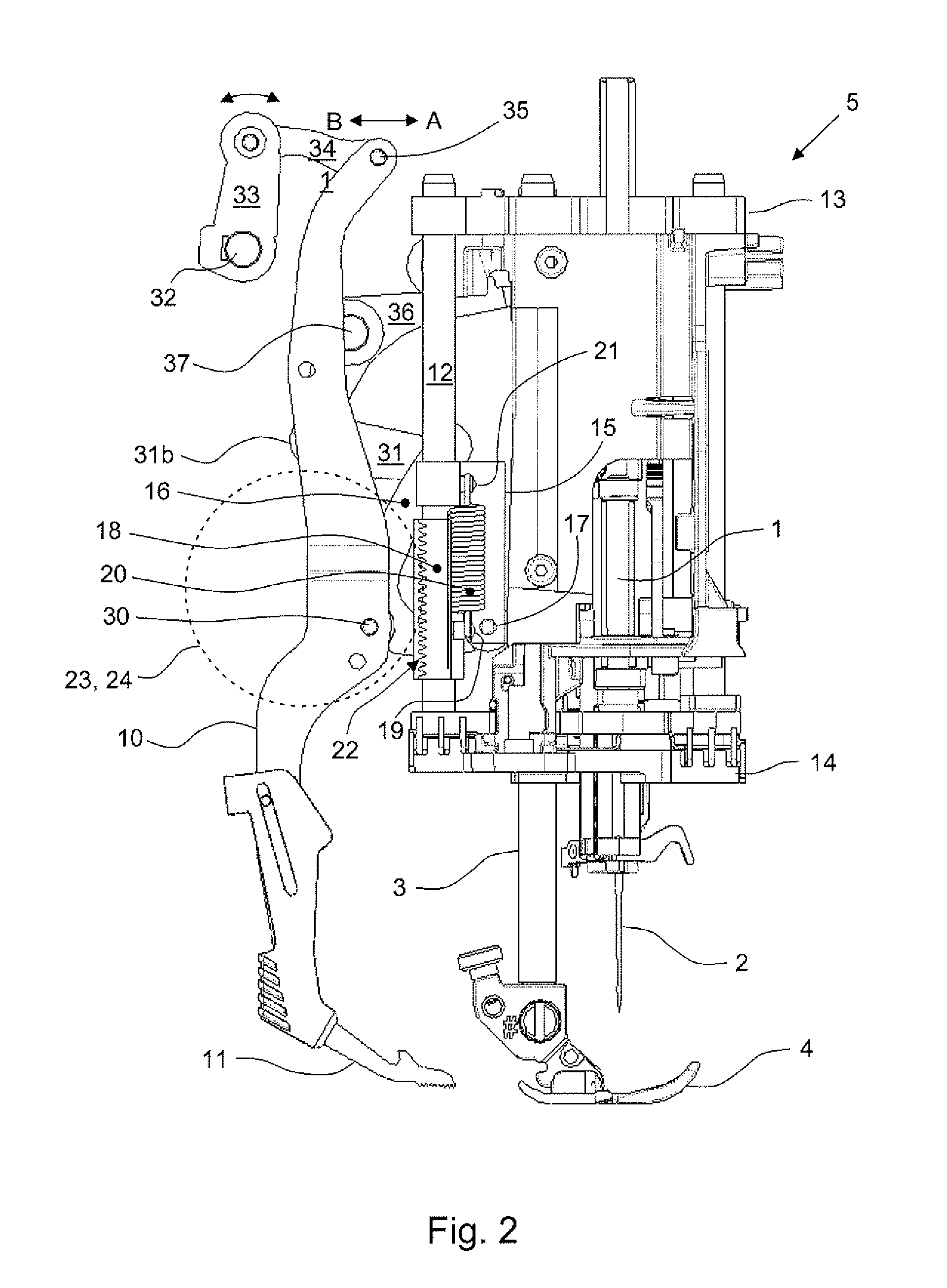 Top feeder for a sewing machine