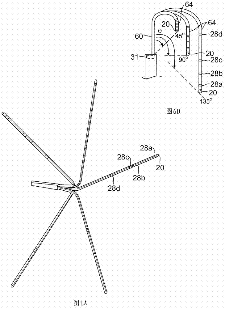 Flower catheter for mapping and ablating veinous and other tubular locations