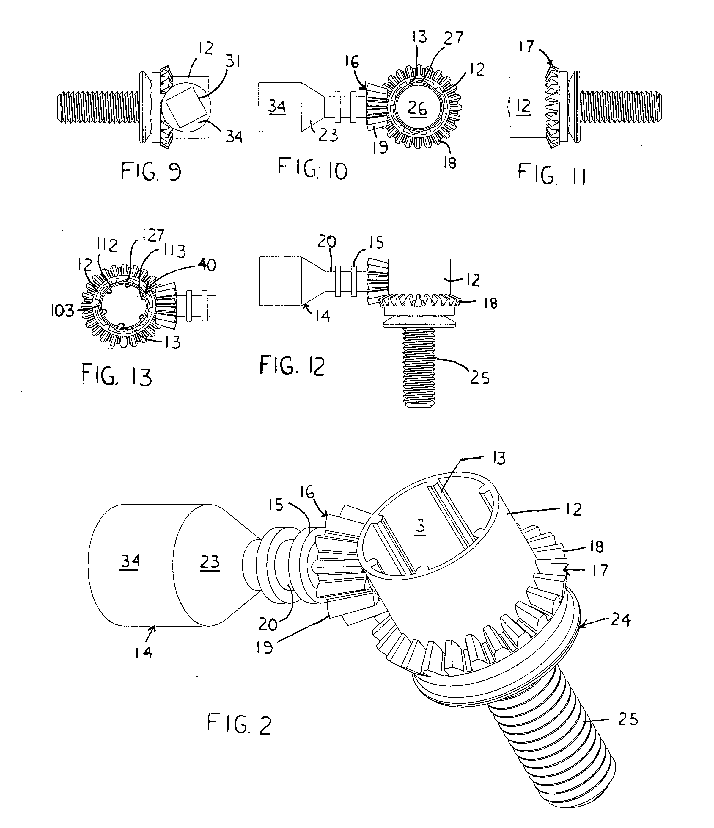 Gear head socket tool