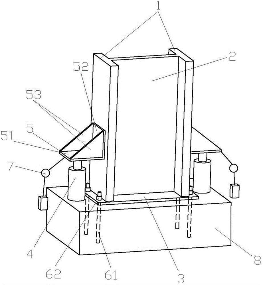 Sinking restoration structure for steel structure room and restoration method thereof