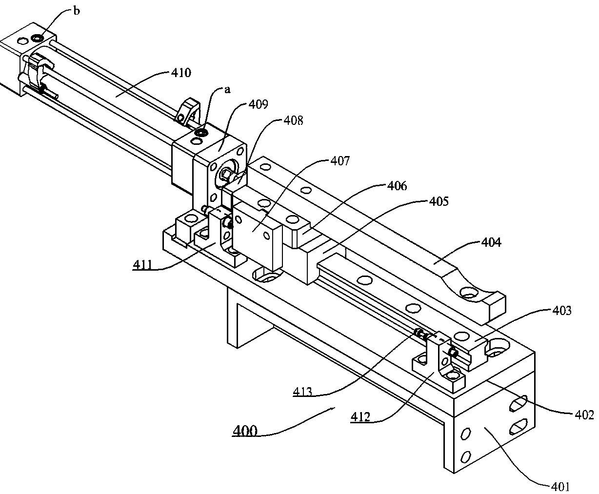 Automatic notching device for filter net of liquid reservoir