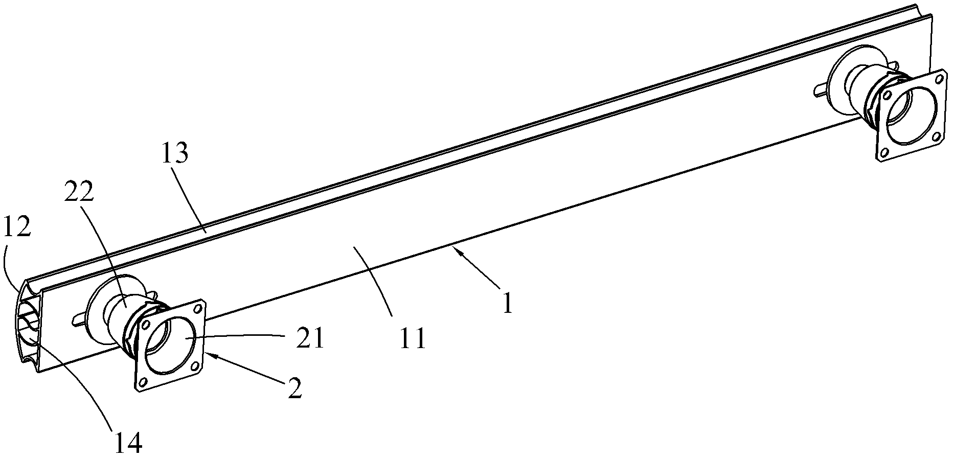 Collision energy absorbing and bending resisting device