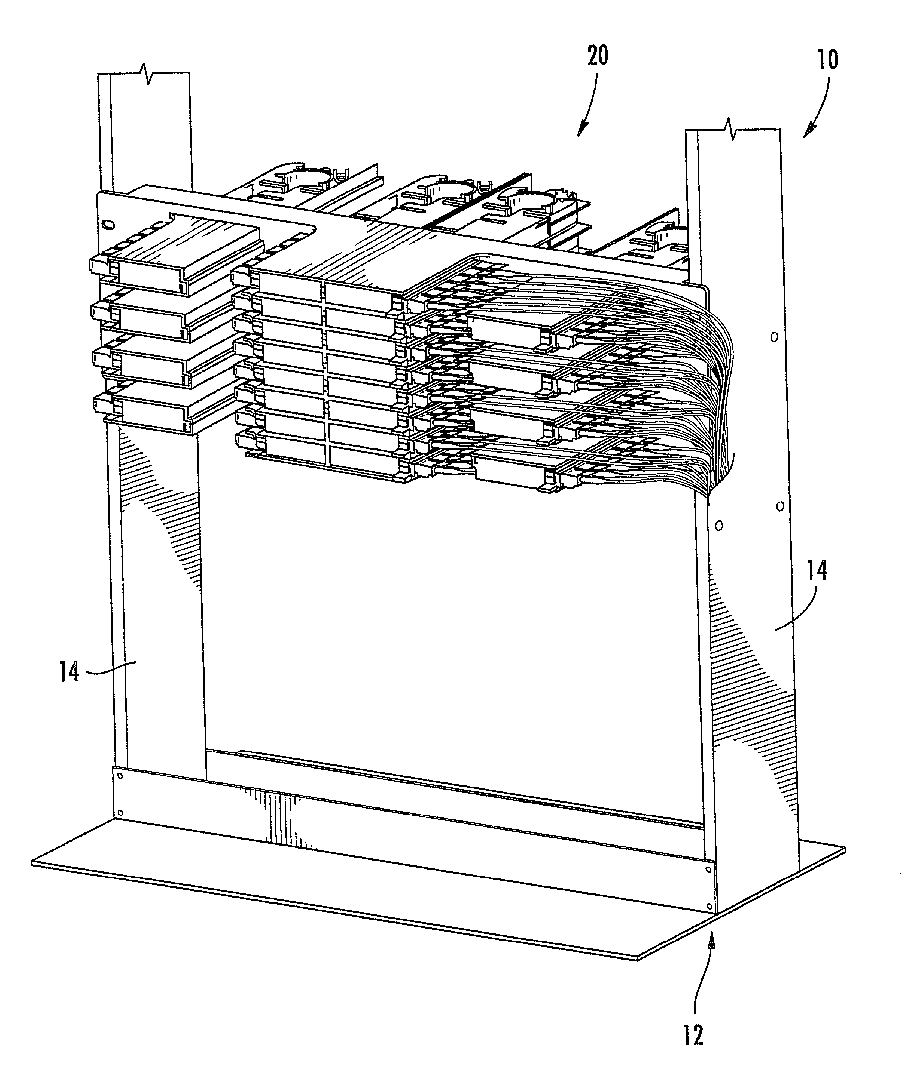 Telecommunications patching system with patching modules