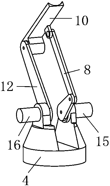 Vehicle-mounted water cannon three-freedom-degree numerical control supporting mechanism