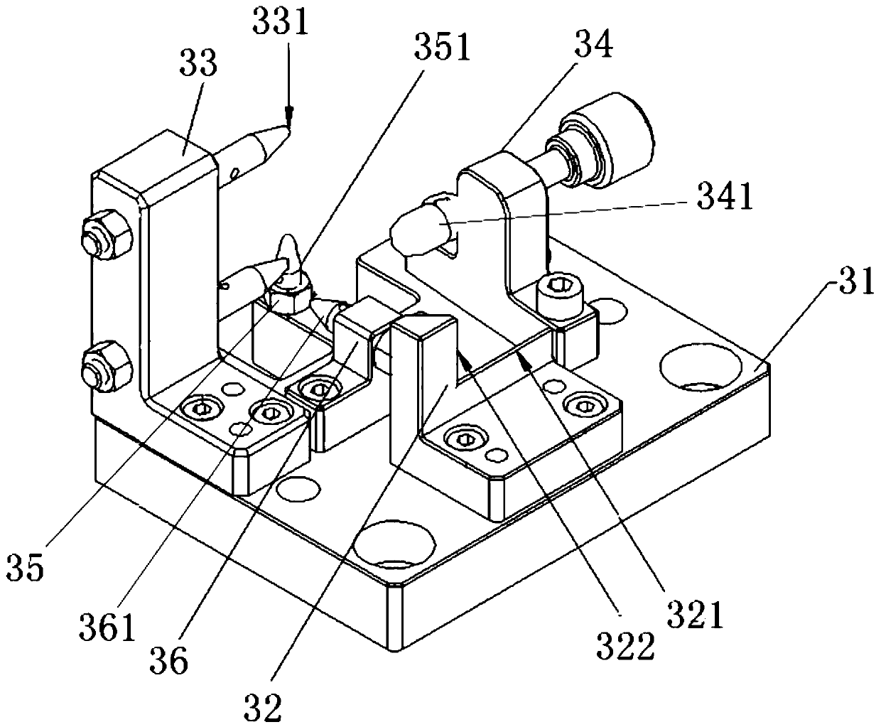 Turbine working blade tenon tooth profile detection method and special positioning device