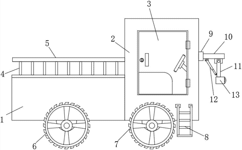 Paddy field seedling transporting vehicle with lighting function