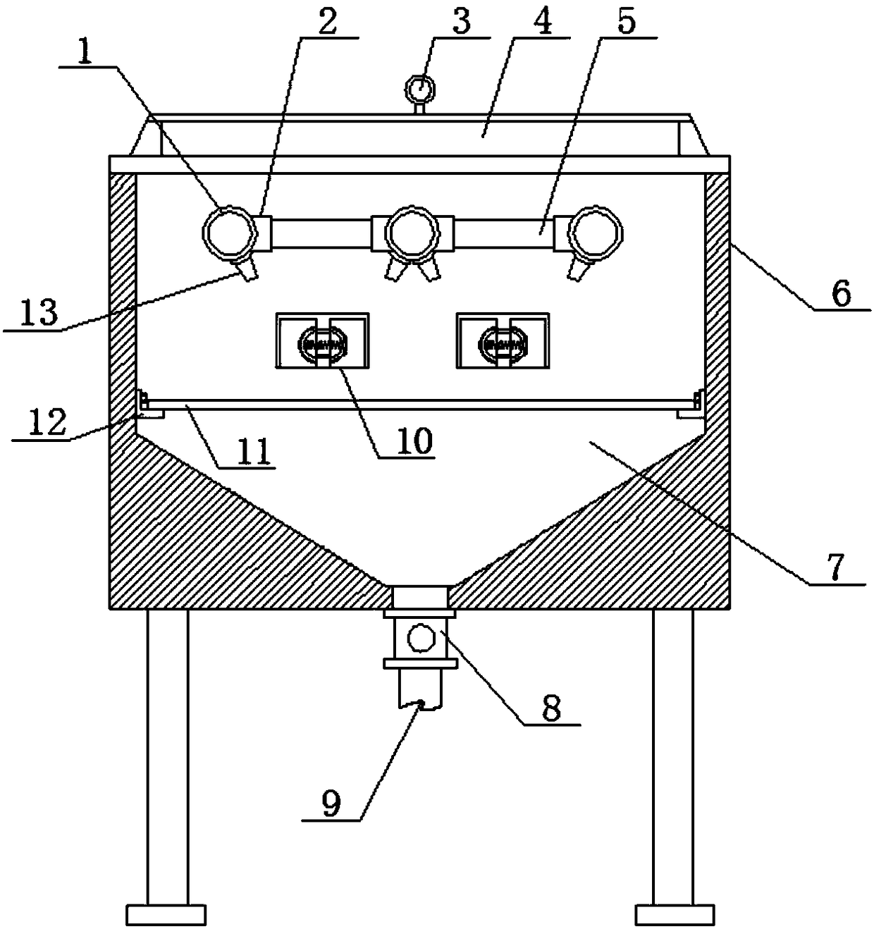 Stainless steel pipes pickling spray device