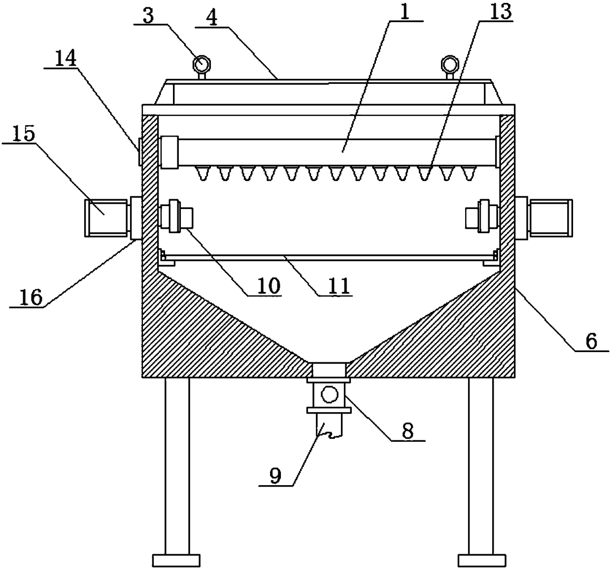 Stainless steel pipes pickling spray device