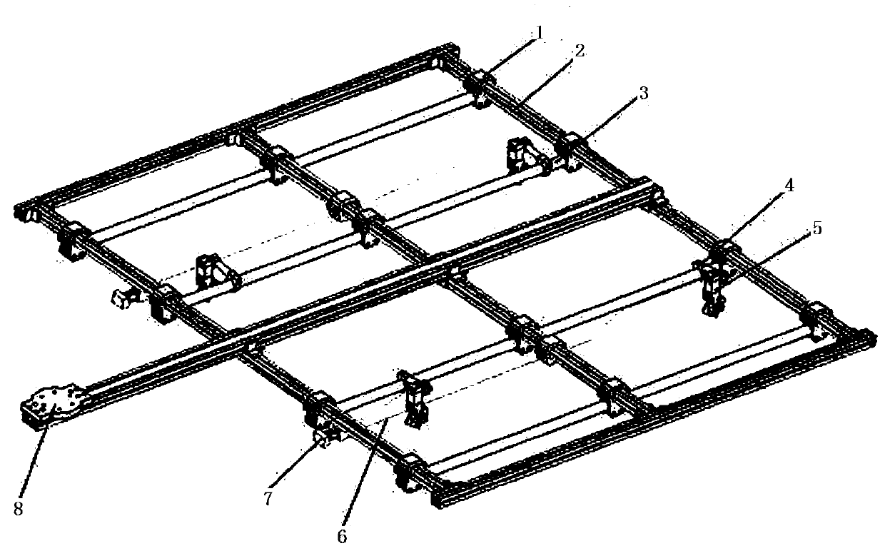 End effector of taking and placing mechanical arm for heat-forming box type furnace