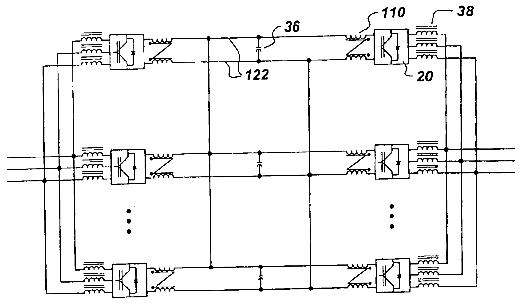 Cross current control for power converter systems and integrated magnetic choke assembly