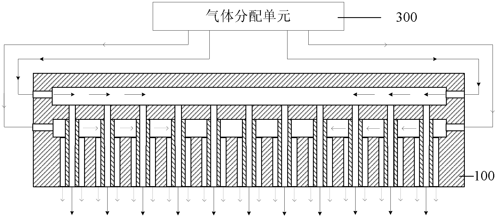 Spraying apparatus for metal-organic chemical vapor deposition equipment