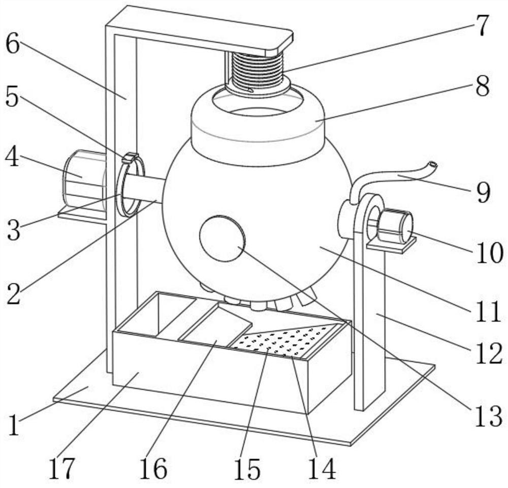 A bearing steel ball cleaning equipment with screening function