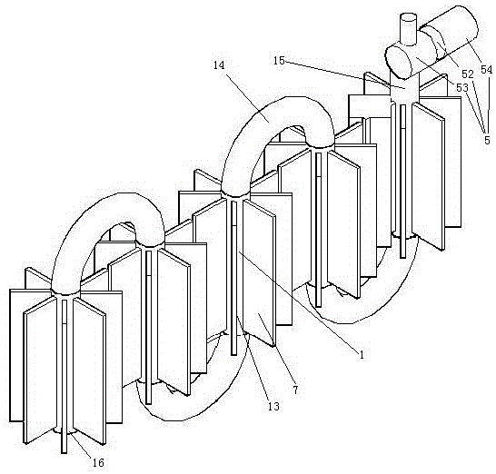 Liquefied natural gas gasifier fixedly connected with inner heat exchange fins and retractable outer heat exchange fins