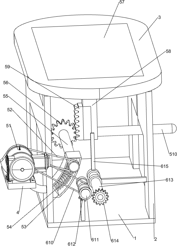 Rapid cleaning device for dining table