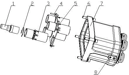 Combined multi-core high-voltage electric connector