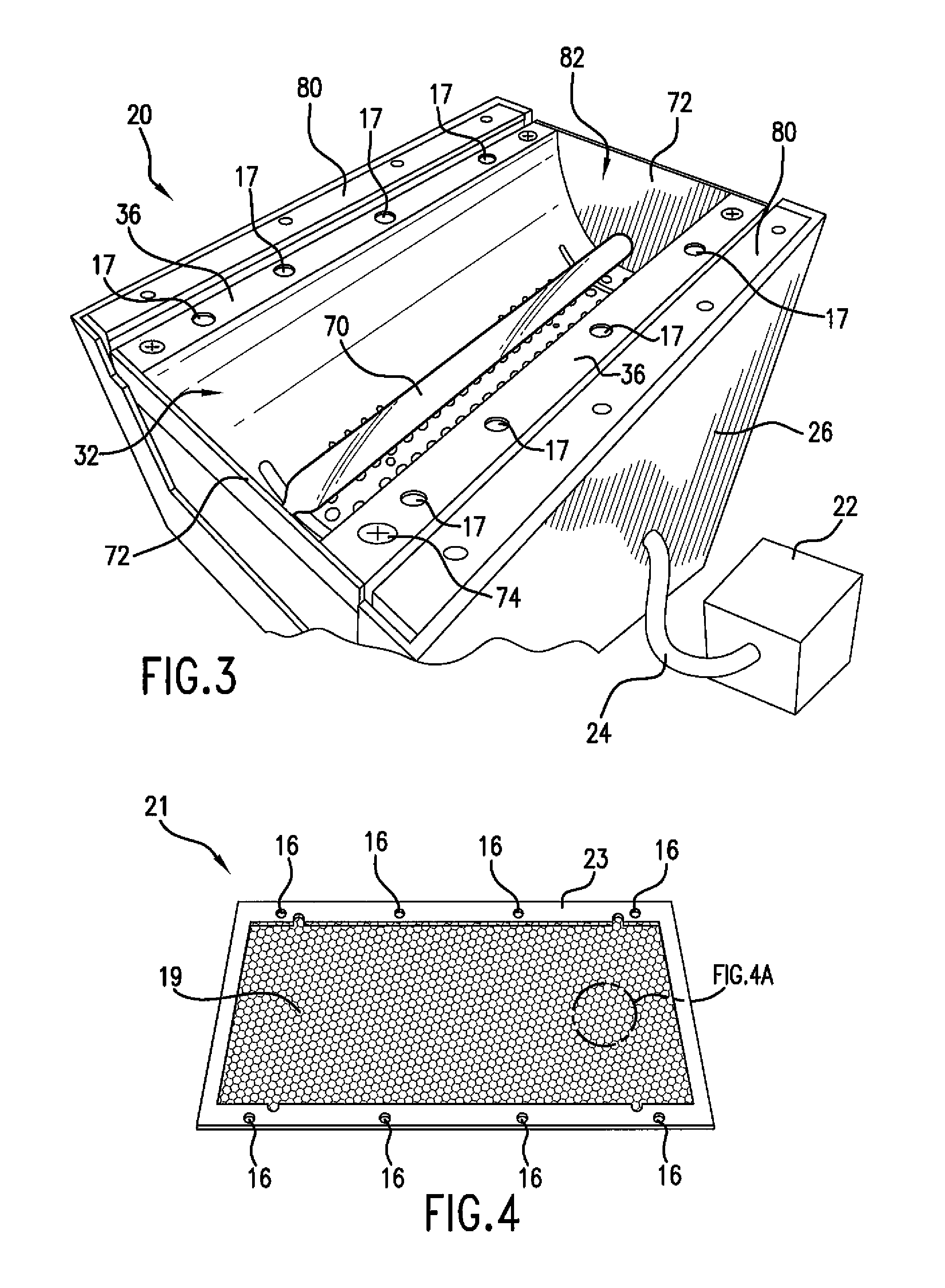 RF screen assembly for microwave powered UV lamps