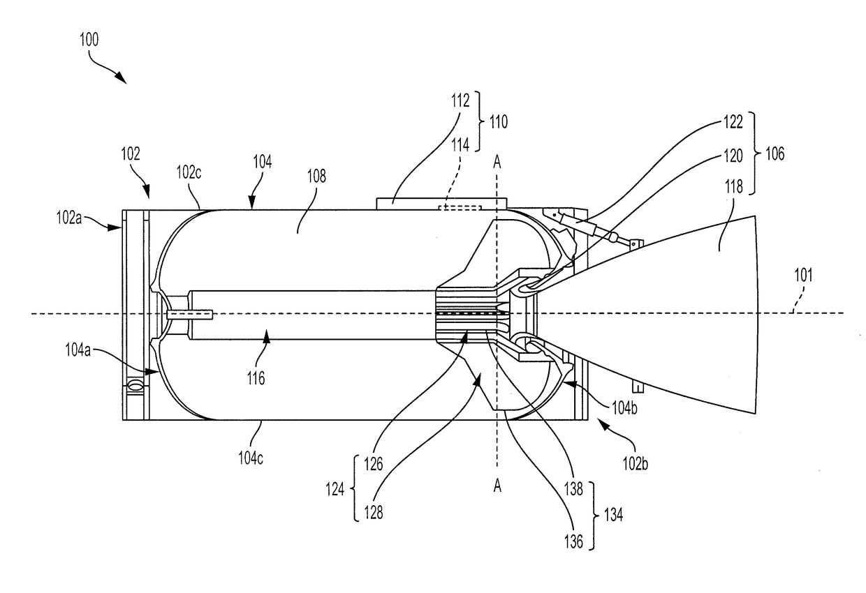 Solid rocket motors including flight termination systems, and related multi-stage solid rocket motor assemblies and methods