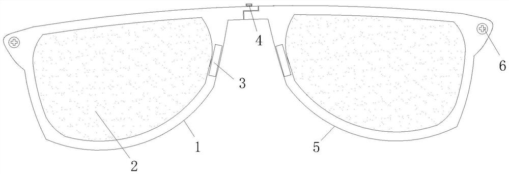 Replaceable multipurpose double-layer glasses frame and assembling and forming process thereof