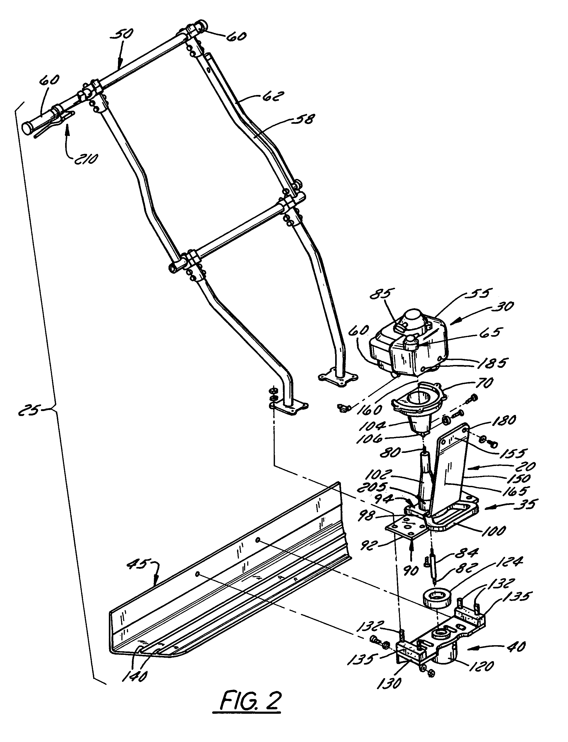 Portable vibratory screed with vibration restraint